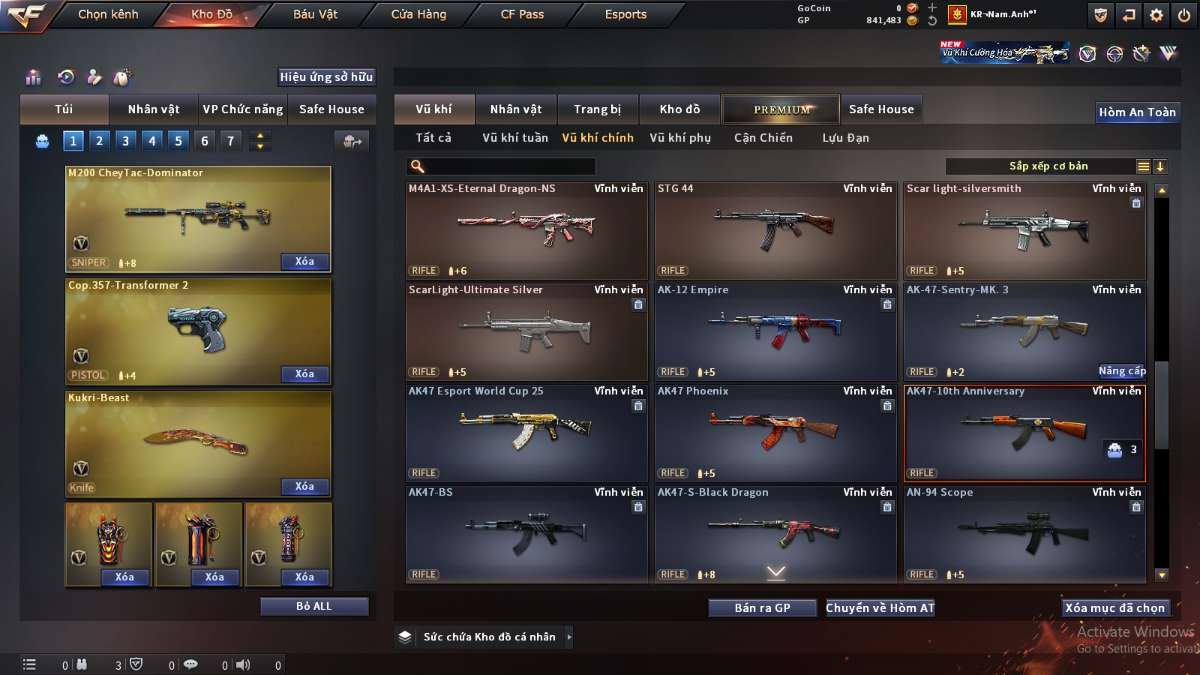 shop acc cf uy tin gia re